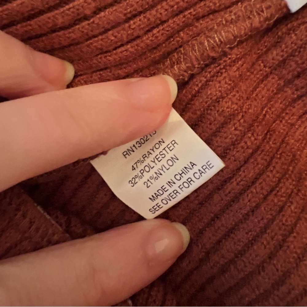 Brown ribbed leggings - Picture 6 of 6